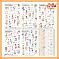 korea cute girl fashion decoration stickers for notepad